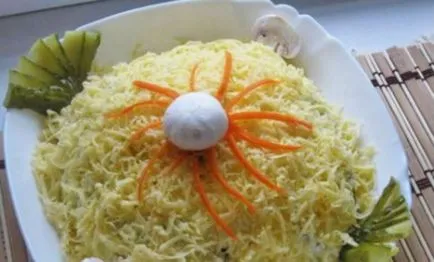 Cum să se pregătească salata - sensibilitate - cu carne de pui pentru sărbători