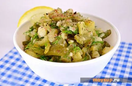 Cum de a găti o salata delicioasa cu cartofi și ciuperci - un pas cu pas reteta fotografii