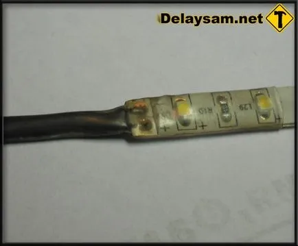 Solder firele la DIY panglică cu LED-uri