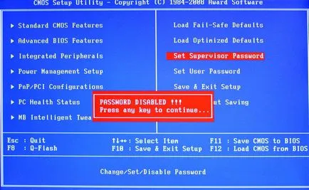 Cum să resetați setările BIOS la fabrica