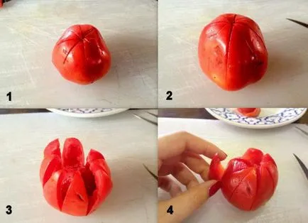 Cum sa faci o rozetă de tomate sau o altă floare