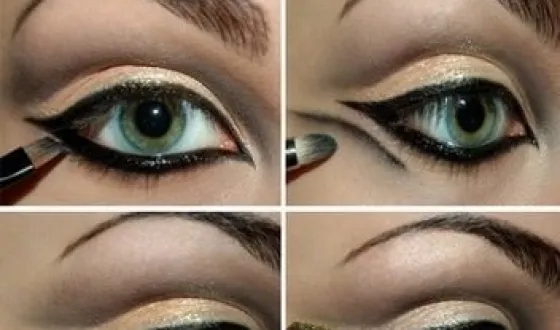Cum de a crea un egiptean makeup- tonusului pielii, ochilor, sprancene si buze (egiptean machiaj fotografie ochi film săgeți buze sprancene de bază tonală) Cum de a crea un egiptean makeup- tonusului pielii, ochilor, sprancene si buze