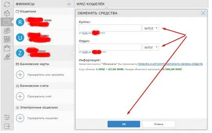 În Webmoney traduce dolari în comision de ruble minim