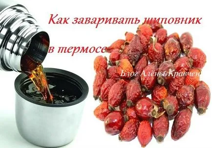 Brewing uscate măceș într-un termos, fără un termos (infuzare) Brewing uscate măceș într-un termos, fără termos