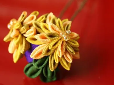 master class bujor cu video - Kanzashi