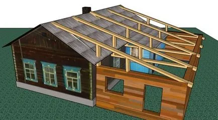 Cadrul unei extensii a casei cu propriile sale mâini (acasă) Cadrul unei extensii a casei cu propriile sale mâini