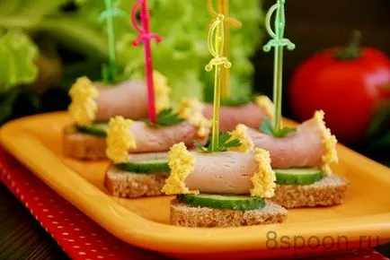 Tartine pe frigarui retete cu fotografii în banca ta de porc idei!