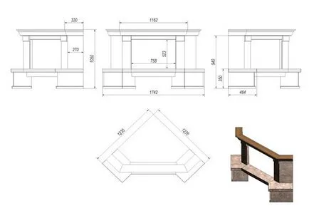 Vatră cu desenele lor schema de mâini ghipsocardon, cum să facă