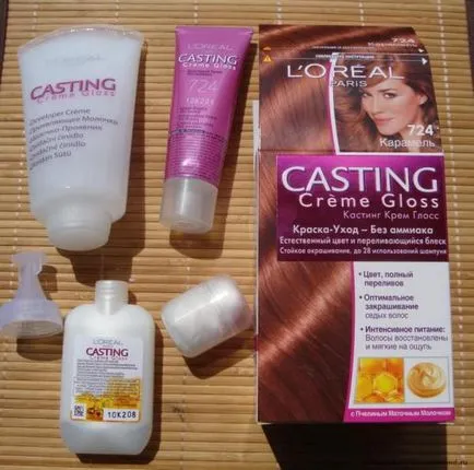 Dye Loreal crema de turnare luciu bezammiachnoy, compozitie, culori, paleta (crem) Dye Loreal crema de turnare luciu bezammiachnoy, compozitie, culori, paleta