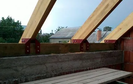 Fixarea la căpriori grinzile transversale de instalare pe acoperiș, metode de conectare