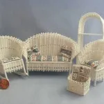 mobilier păpușă cu propriile sale mâini (foto), masă, scaun, canapea, noptieră
