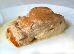 Pui cu crema de branza - o reteta cu pas cu pas fotografii