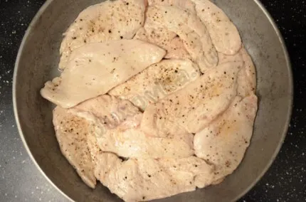 Pui cu crema de branza - o reteta cu pas cu pas fotografii