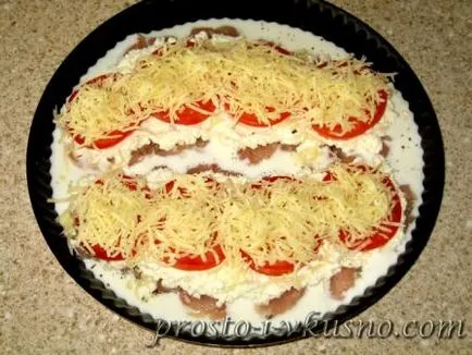 Piept de pui cu brânză în cuptor