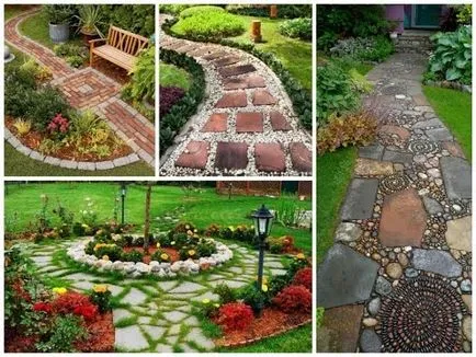 Amenajare a teritoriului urmări - 65 idei foto, modul de a decora pasarelă la casa