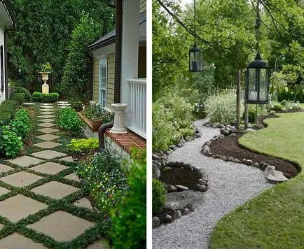 Amenajare a teritoriului urmări - 65 idei foto, modul de a decora pasarelă la casa