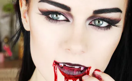machiaj vampir de Halloween