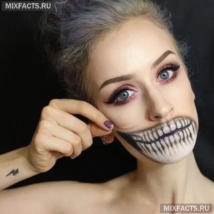 Machiaj pentru Halloween cu mâinile lor (foto) (Halloween) Machiaj pentru Halloween cu mâinile lor (foto)