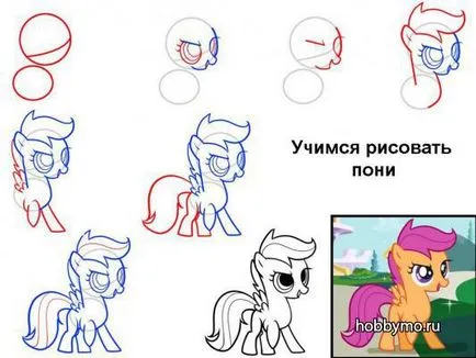 Master class cum să atragă mai Little Pony - interese de mare (ponei) Master class cum să atragă mai Little Pony - hobby-ul Sea
