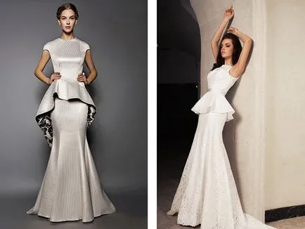Rochie la modă bascilor Foto - Rochie model cu basci pentru fete