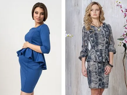 Rochie la modă bascilor Foto - Rochie model cu basci pentru fete