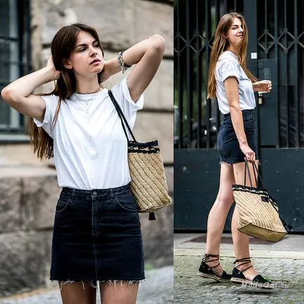 Moda trendy fusta din denim si ceea ce poarta (foto)