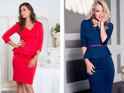 Rochie la modă bascilor Foto - Rochie model cu basci pentru fete