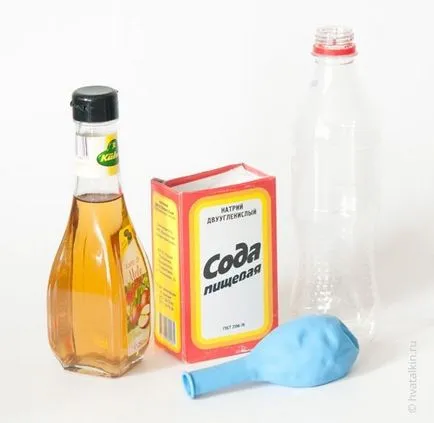 Umflați sifon cu bilă și oțet, experimente pentru copii in casa (mingea) Umflați sifon cu bilă și oțet, experimente pentru copii la domiciliu