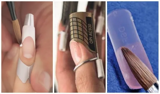 Nail sub formă de acril și gel, pe etape schemă