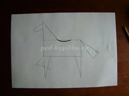 Desen un cal în etape pentru copii