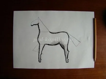 Desen un cal în etape pentru copii