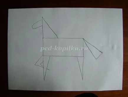 Desen un cal în etape pentru copii