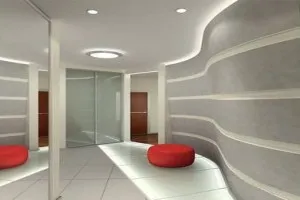 Plafoane suspendate în hol, fotografii de tavane suspendate în hală (tavan) Plafoane suspendate în hol, fotografii de tavane suspendate în sala