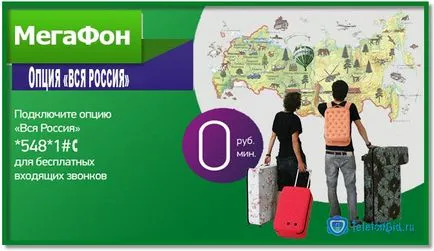 Opțiunea pentru roaming Opțiunea pentru roaming „megafon toată România“