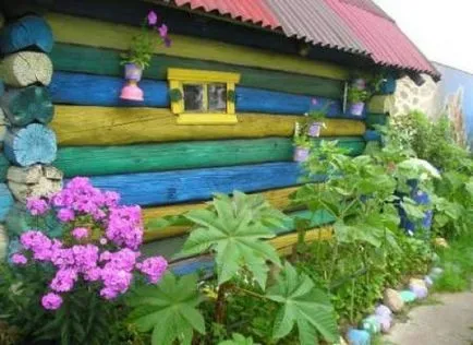Decorul original al fațadei unei case de țară