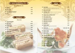 Particularități ale meniului restaurant, o cafenea, bar