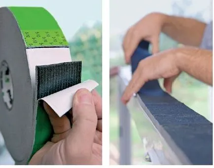 Bandă de barieră de vapori pentru ferestre din plastic