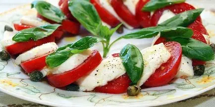 Salata Caprese - pas cu pas rețete din bucătăria italiană cu fotografii