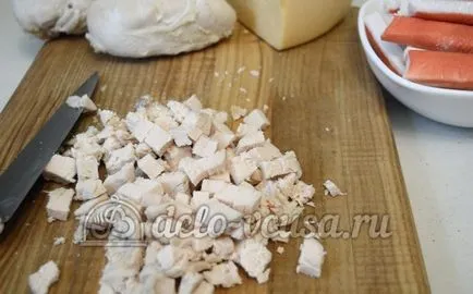 Salata de pui cu bastoane de crab (8 poze) (salata de crab cu carne de pui) Salata de pui cu bastoane de crab (8 poze)