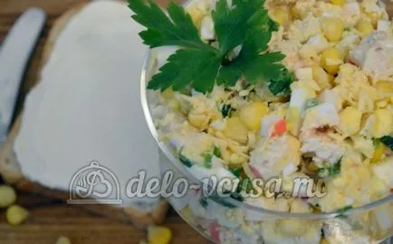 Salata de pui cu bastoane de crab (8 poze) (salata cu bastoane de crab) Salata de pui cu bastoane de crab (8 poze)