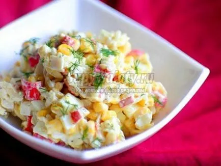 Salata „bastoane de crab cu castravete“