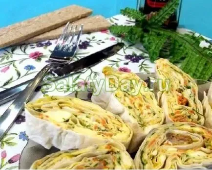 Salata coreeană cu morcovi si carne de pui - picant reteta aperitiv rece cu fotografii și video