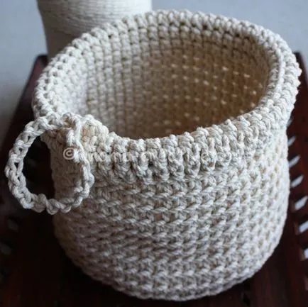trucuri lucrate manual tricot coș de croșetat pentru obiecte mici de frânghie, creativitatea mamei ei (cârlig coș) trucuri lucrate manual tricot coș de croșetat pentru obiecte mici de frânghie, creativitatea mamei sale