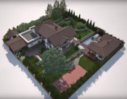 Disposition a site-ului de țară pentru construcții de case