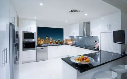 Dispunerea apartamentului cu o bucătărie, fără o fereastră! idei originale și o fotografie de design interior bucătărie, fără o fereastră! (Foto) Dispunerea apartamentului cu o bucătărie, fără o fereastră! idei originale și o fotografie de design interior bucătărie, fără o fereastră!
