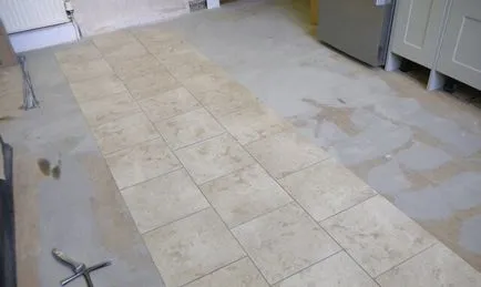 Placi pe placajul pe podea decât pentru a lipi gresie cum să se stabilească, stabili, foto și video