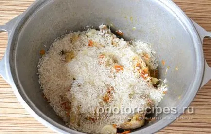 Pilaf cu carne de pui la cuptor - Fotografii rețete (risotto cu carne de pui incremental) Pilaf cu pui la cuptor - fotografii rețete