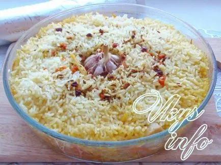 Pilaf cu pui în rețetă cuptor cu fotografie (cuptor) Pilaf cu carne de pui în cuptor reteta cu o fotografie