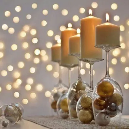Candelabre cu mâinile lor în pahare, lemn, cutii de conserve, ipsos, sticle de plastic (pas cu pas