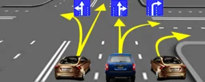 Corectați un viraj la stânga, la o intersecție în care banda pentru a vira la stânga, ținând cont de regulile de drum (turn) Corectați un viraj la stânga, la o intersecție în care banda pentru a vira la stânga, ținând cont de regulile de drum